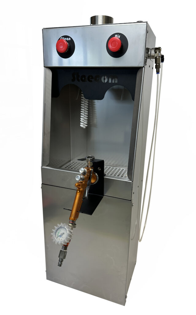 ST-1000-SR Verfspuitreiniger van Staecom – compacte RVS reiniger voor spuitpistolen